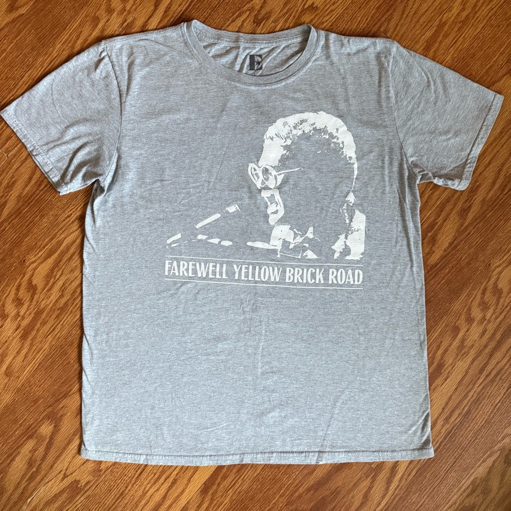 Elton John Farewell Yellow Brick Road Gray T-Shirt